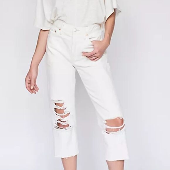 Free People Denim - NWT Free People Ripped Boyfriend Jean